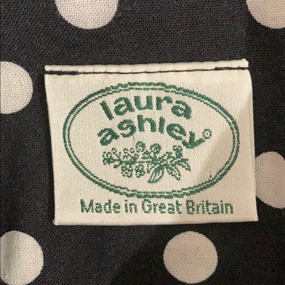 Laura Ashley Vintage Black Polka Dot Dress - Picture 4 of 4